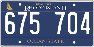 RI license plate 675704