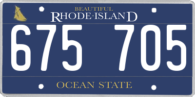 RI license plate 675705