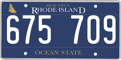RI license plate 675709