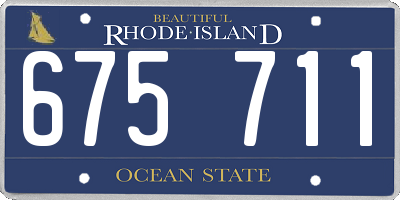 RI license plate 675711