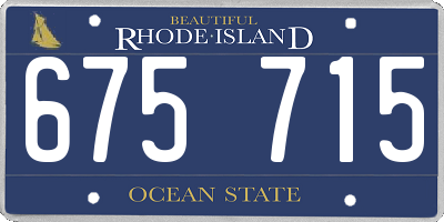 RI license plate 675715