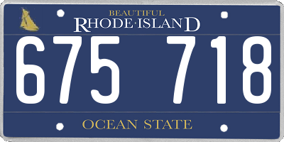 RI license plate 675718