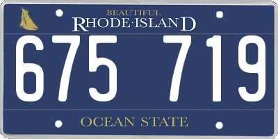 RI license plate 675719