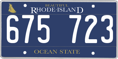 RI license plate 675723