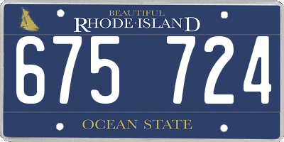 RI license plate 675724