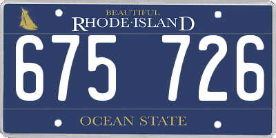 RI license plate 675726