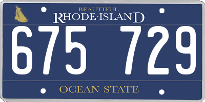 RI license plate 675729