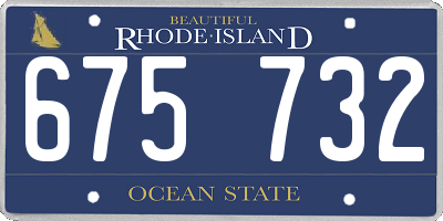 RI license plate 675732