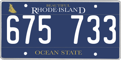 RI license plate 675733