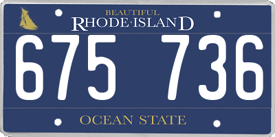 RI license plate 675736