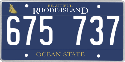 RI license plate 675737