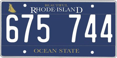 RI license plate 675744
