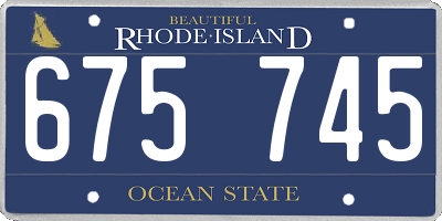 RI license plate 675745