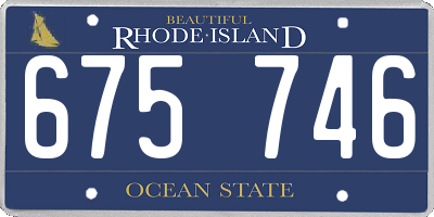 RI license plate 675746