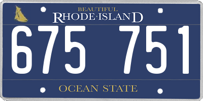 RI license plate 675751