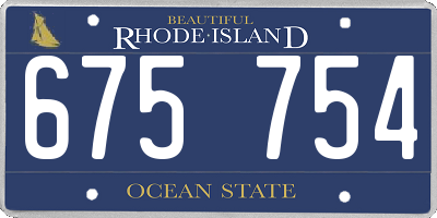 RI license plate 675754