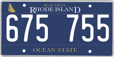 RI license plate 675755