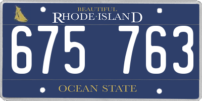 RI license plate 675763