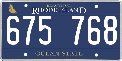RI license plate 675768
