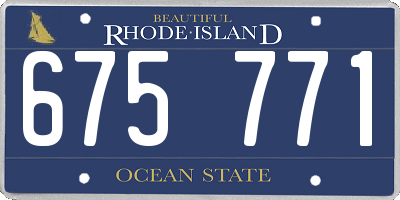 RI license plate 675771