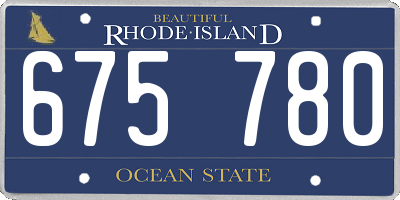 RI license plate 675780