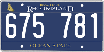 RI license plate 675781