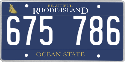 RI license plate 675786