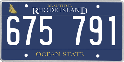 RI license plate 675791
