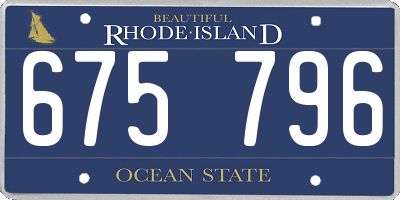 RI license plate 675796