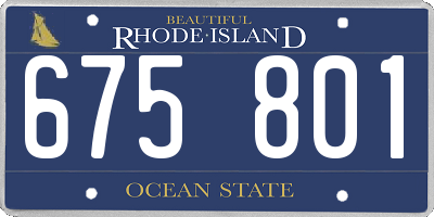 RI license plate 675801