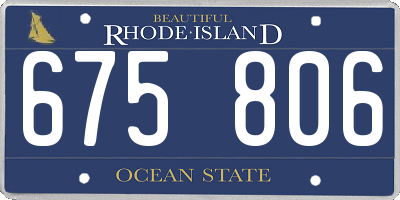 RI license plate 675806