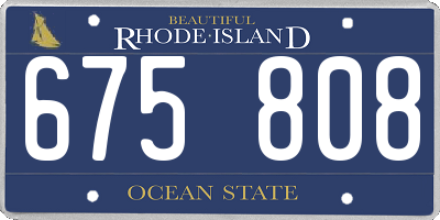 RI license plate 675808