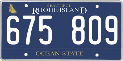 RI license plate 675809