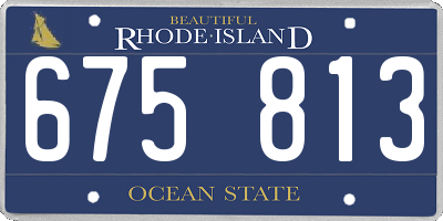 RI license plate 675813