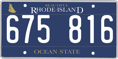 RI license plate 675816