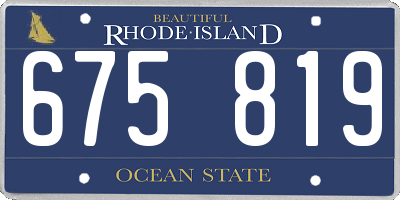 RI license plate 675819