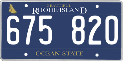 RI license plate 675820