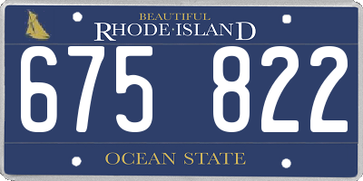RI license plate 675822