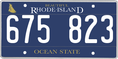 RI license plate 675823