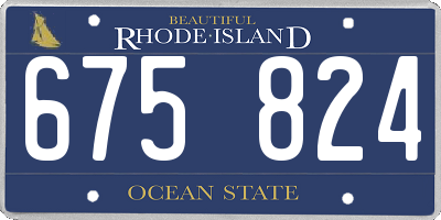RI license plate 675824