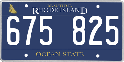 RI license plate 675825