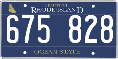 RI license plate 675828