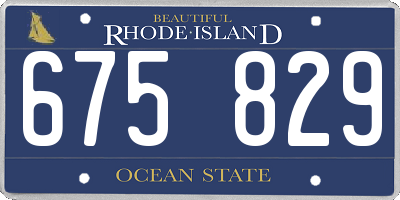 RI license plate 675829