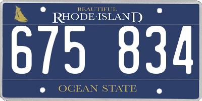 RI license plate 675834