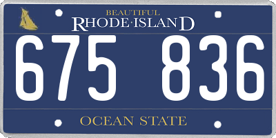 RI license plate 675836
