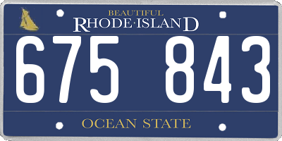 RI license plate 675843