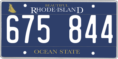 RI license plate 675844