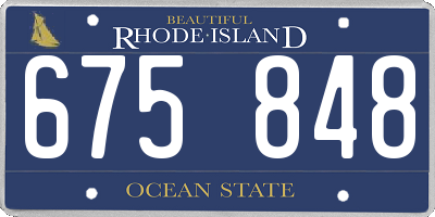 RI license plate 675848