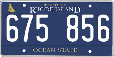 RI license plate 675856
