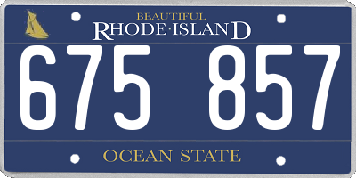 RI license plate 675857